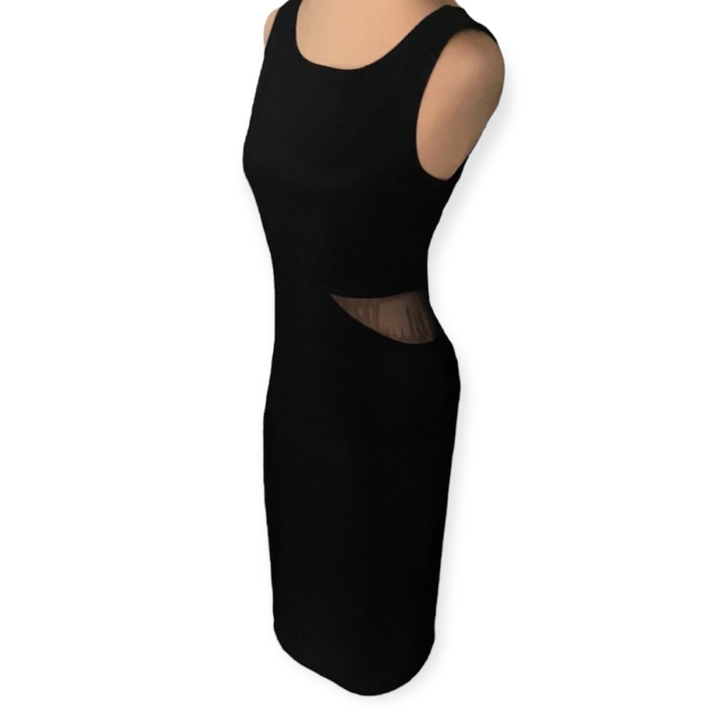 Vintage 90s / Y2K All That Jazz Mesh Cut Out Midi Dress size women’s medium M